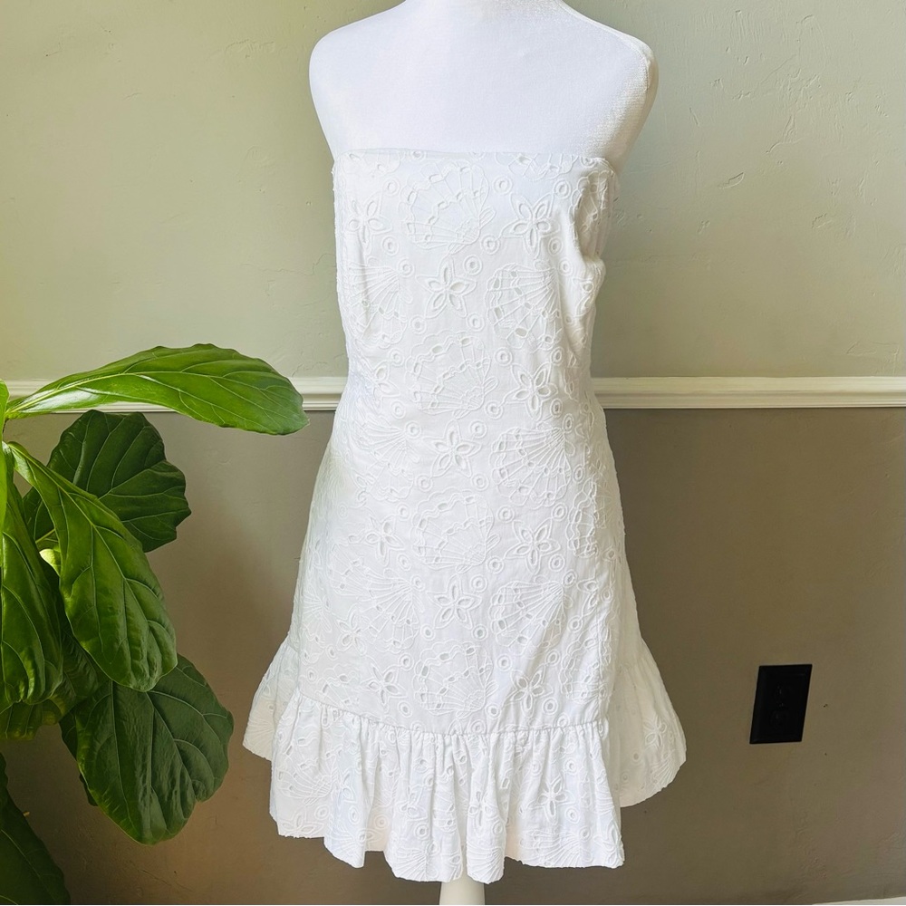 Lilly Pulitzer Adorie White Strapless Dress - Picture 2 of 10